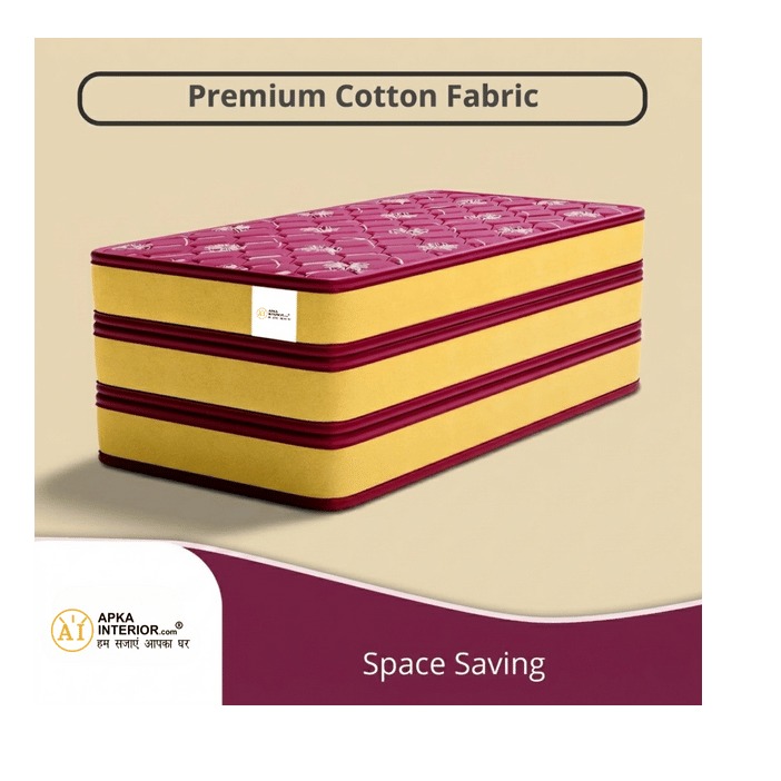 Single Size PU Foam 72 x 36 x 5 Inch Mattress - rear_view