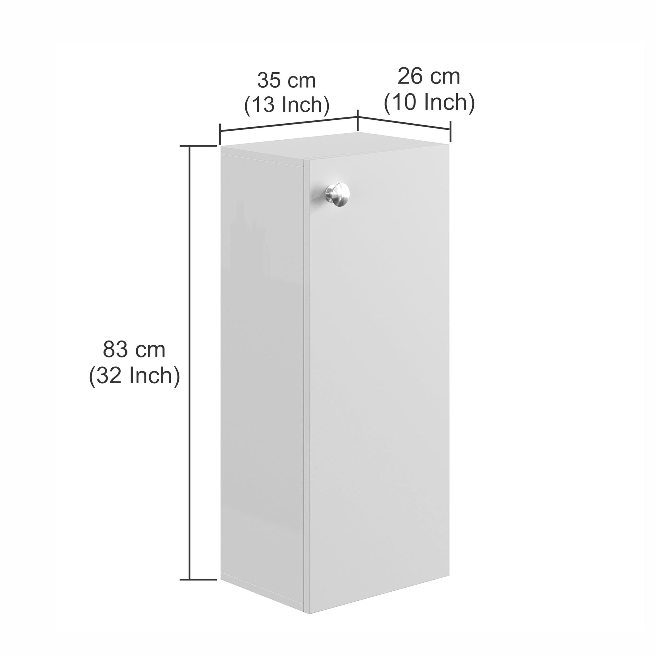 Marbin Modern Engineered Wood Bathroom Storage Cabinet with Door (Exotic Teak & White) - rear_view