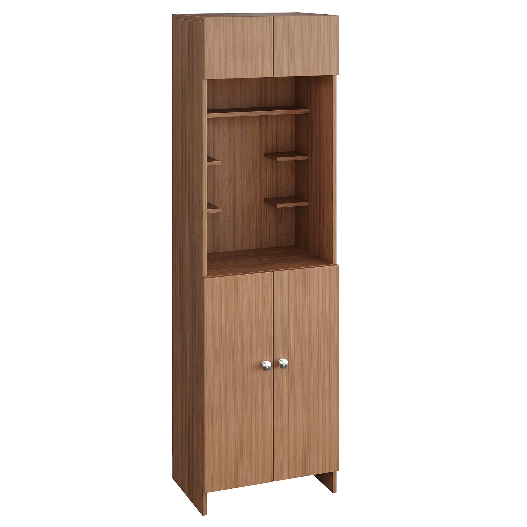 Shivika Engineered Wood Pooja Mandir for Home (Exotic Teak) - right_view
