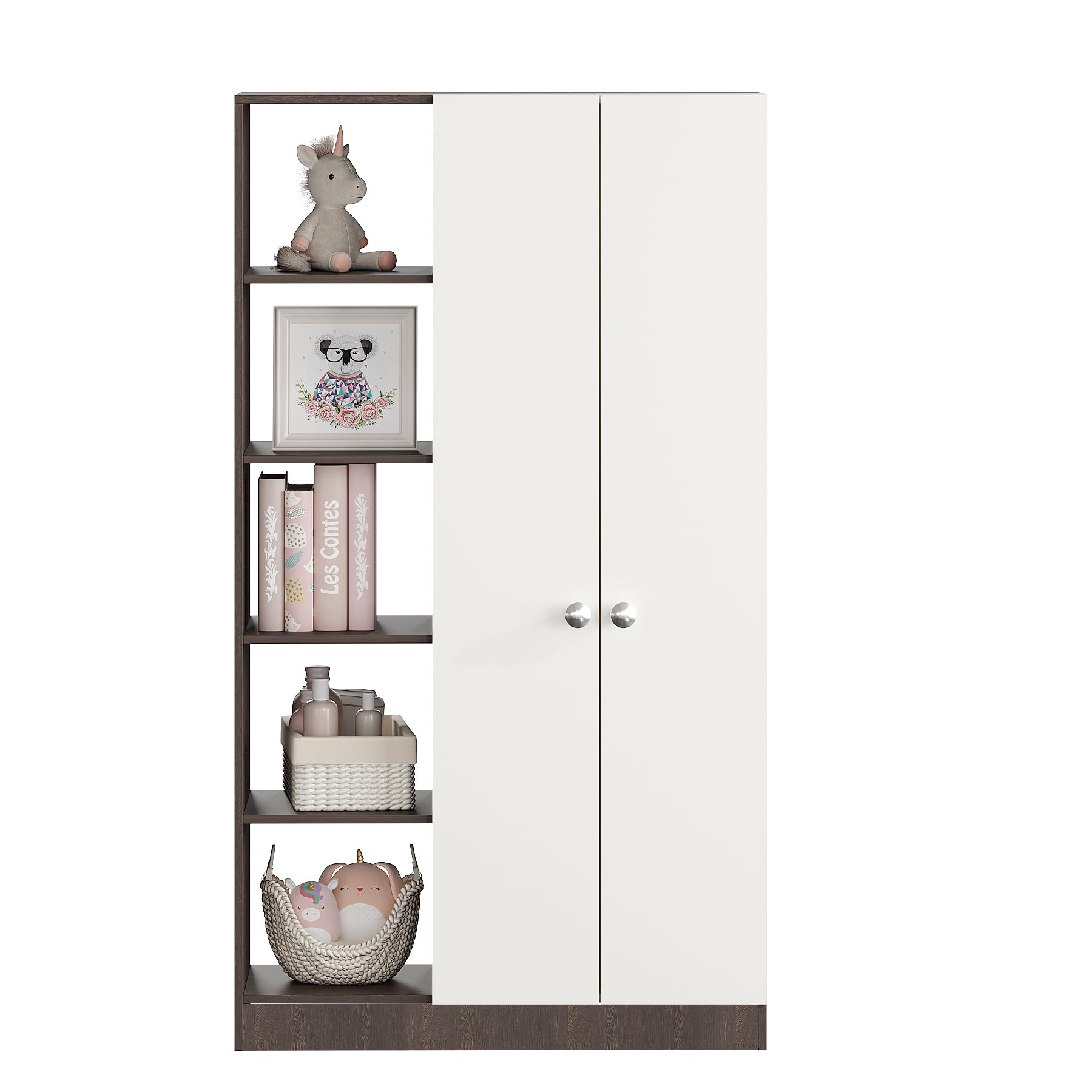 Elora Wardrobe for Kids (Wenge & White) - right_view