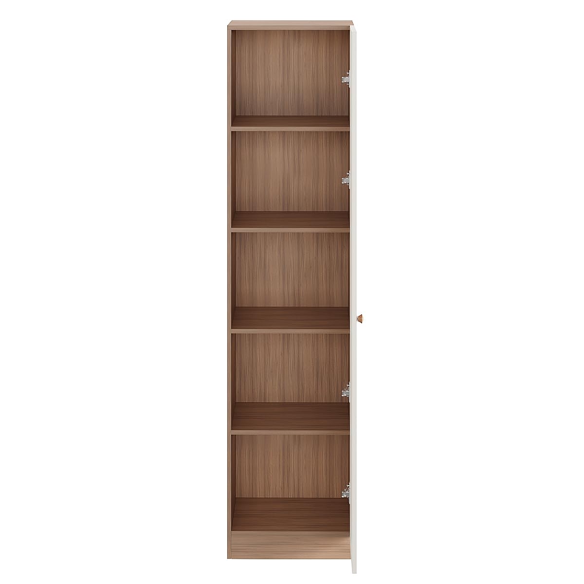 Fanciable Engineering Wood Wardrobe Almirah for Clothes with 1 Door (Exotic Teak & White) - right_view