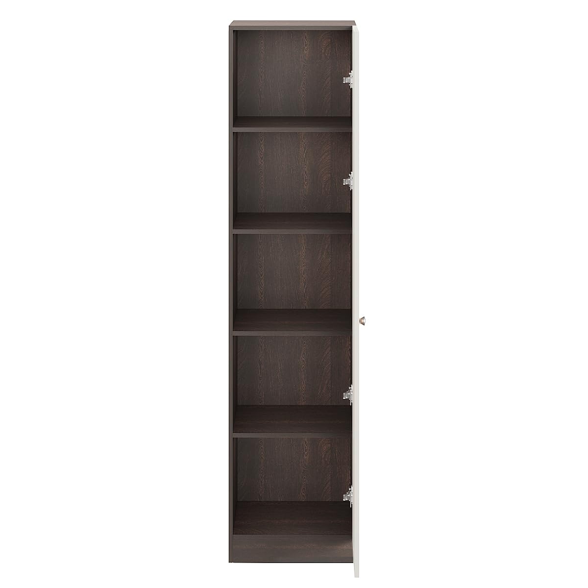 Fanciable Engineering Wood Wardrobe Almirah for Clothes with 1 Door | (Wenge & White) - left_view