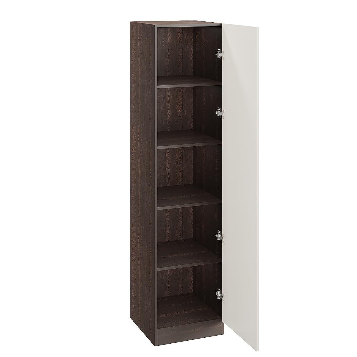 Fanciable Engineering Wood Wardrobe Almirah for Clothes with 1 Door | (Wenge & White) - right_view