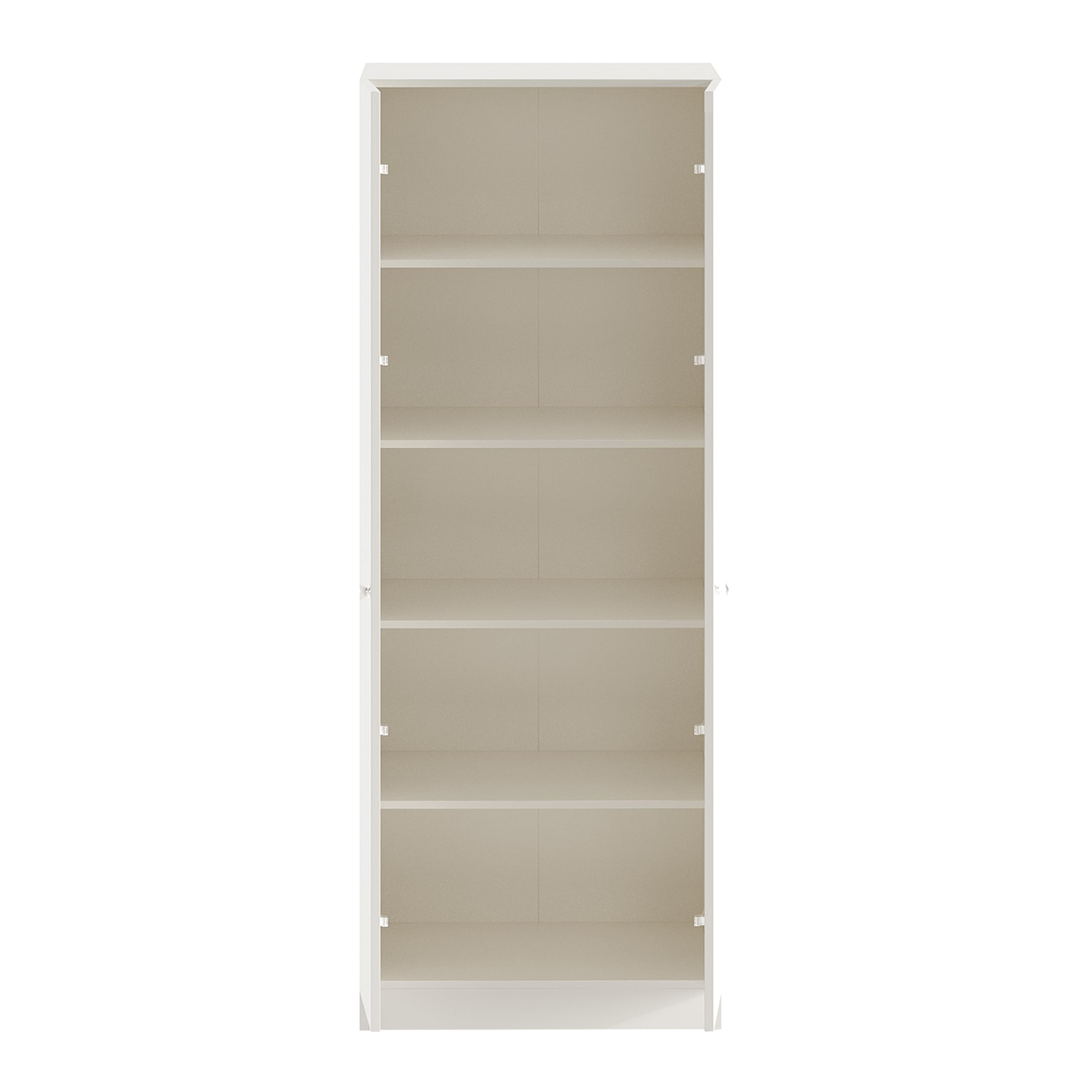 Fanciable Engineering Wood 2 Door Wardrobe Almirah for Clothes (White) - right_view