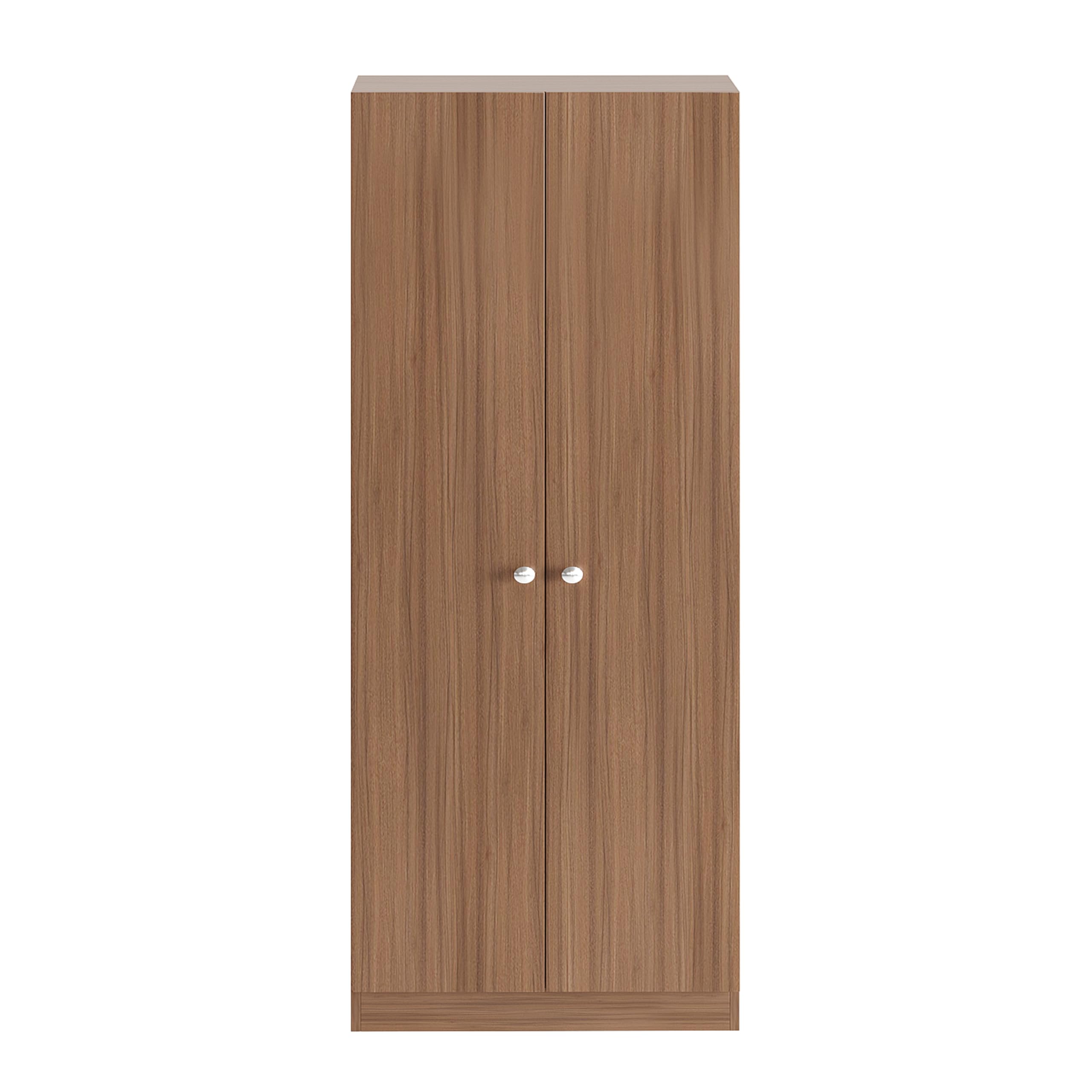 Fanciable Engineering Wood 2 Door Wardrobe Almirah for Clothes (Exotic Teak) - left_view