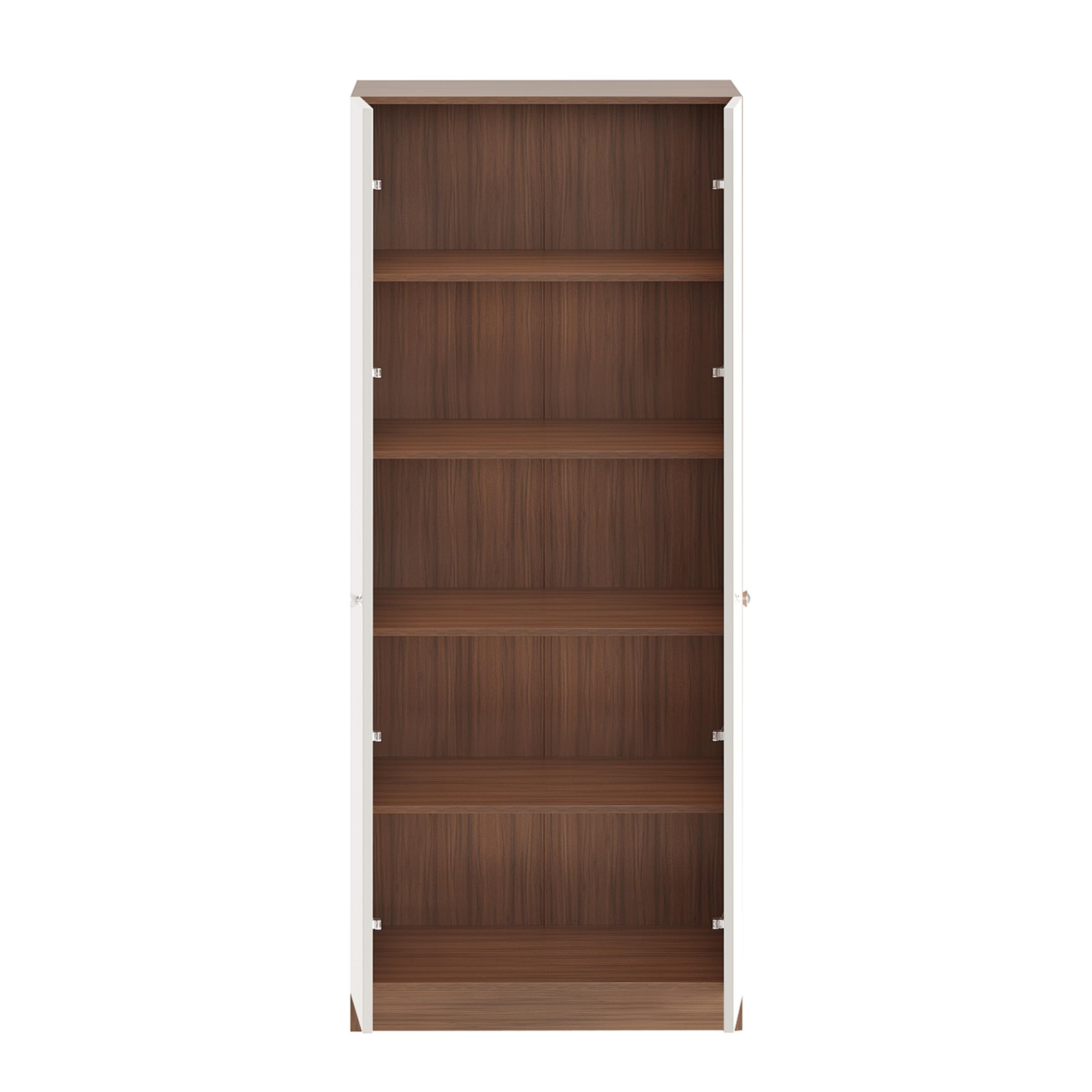 Fanciable Engineering Wood 2 Door Wardrobe Almirah for Clothes (Exotic Teak & White) - left_view