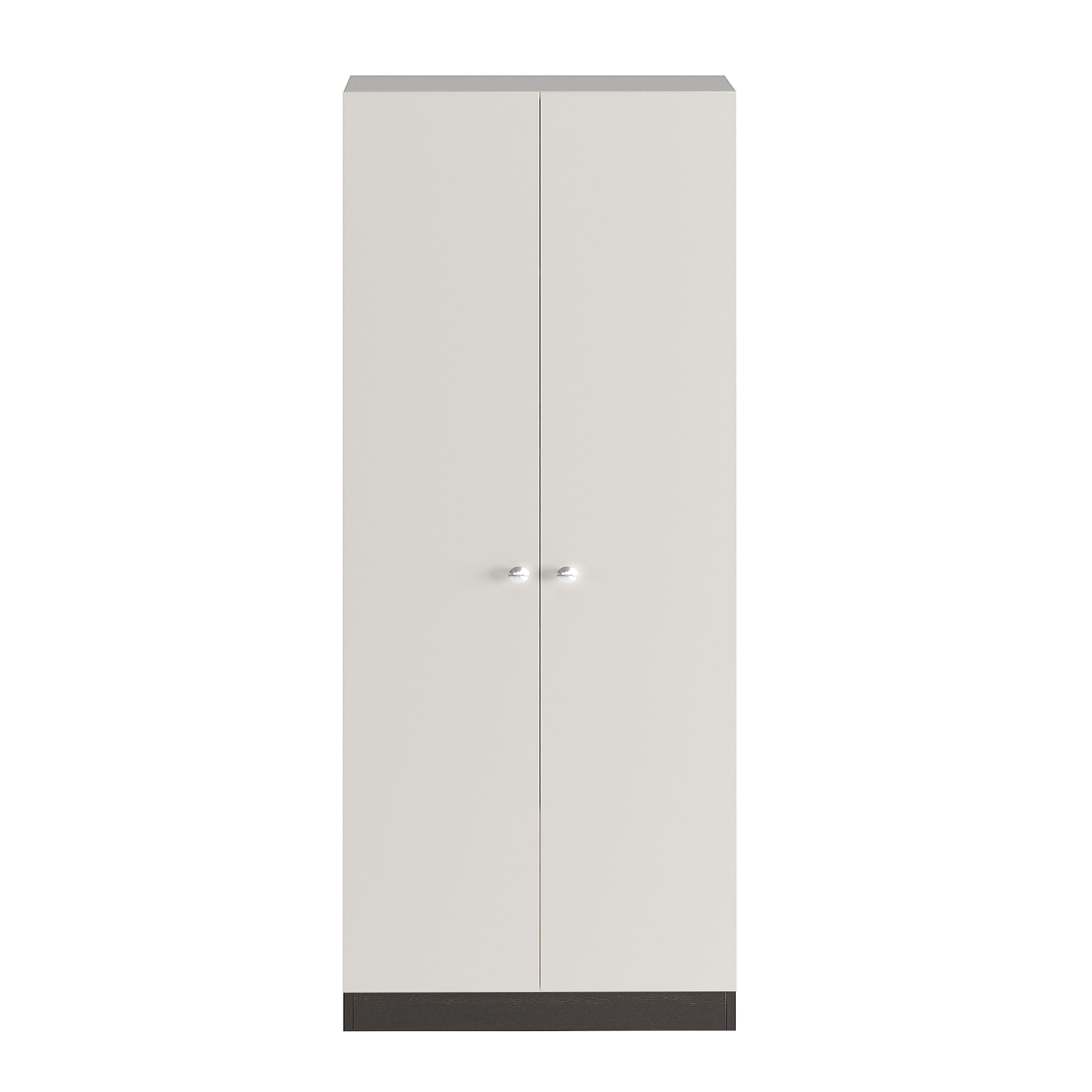 Fanciable Engineering Wood 2 Door Wardrobe Almirah for Clothes (Wenge & White) - right_view