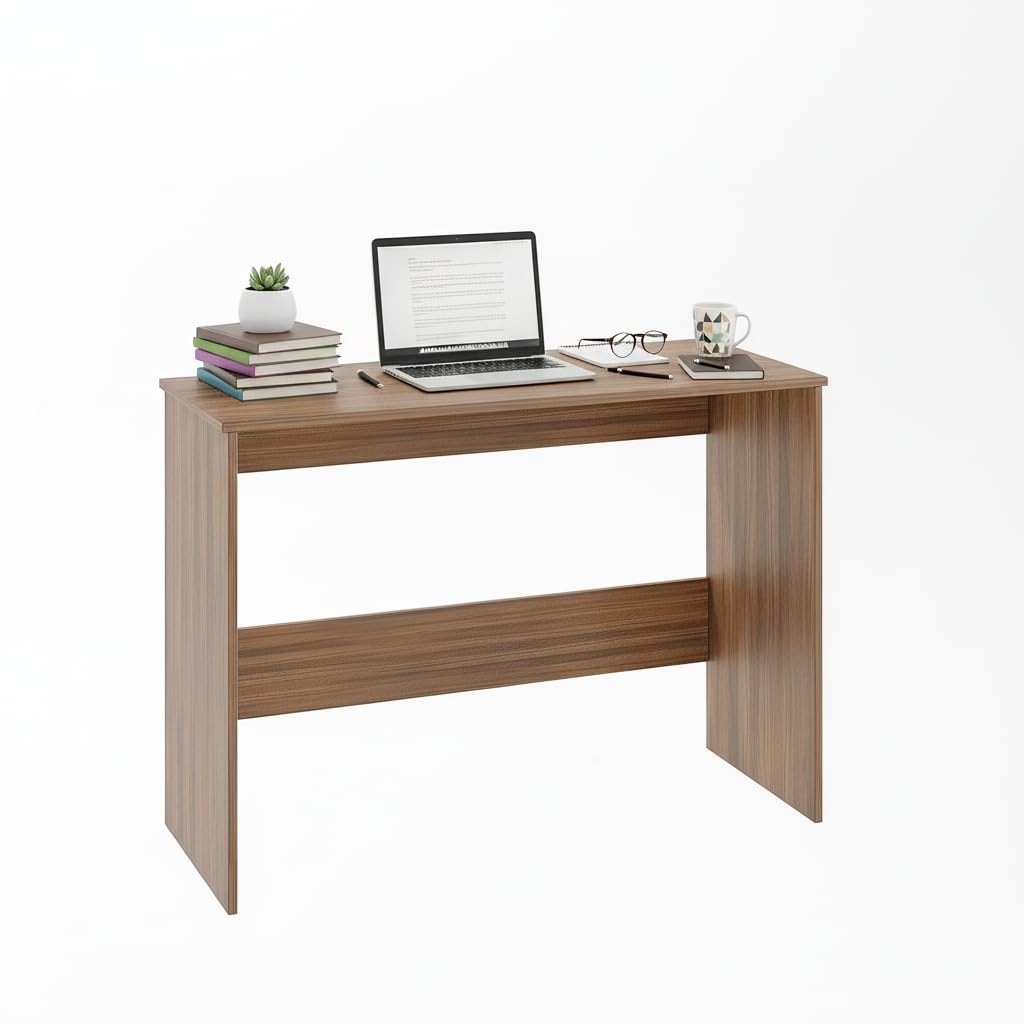 Boris Engineered Wood Study Table (103x40x73cm ) Large (Exotic Teak) - right_view