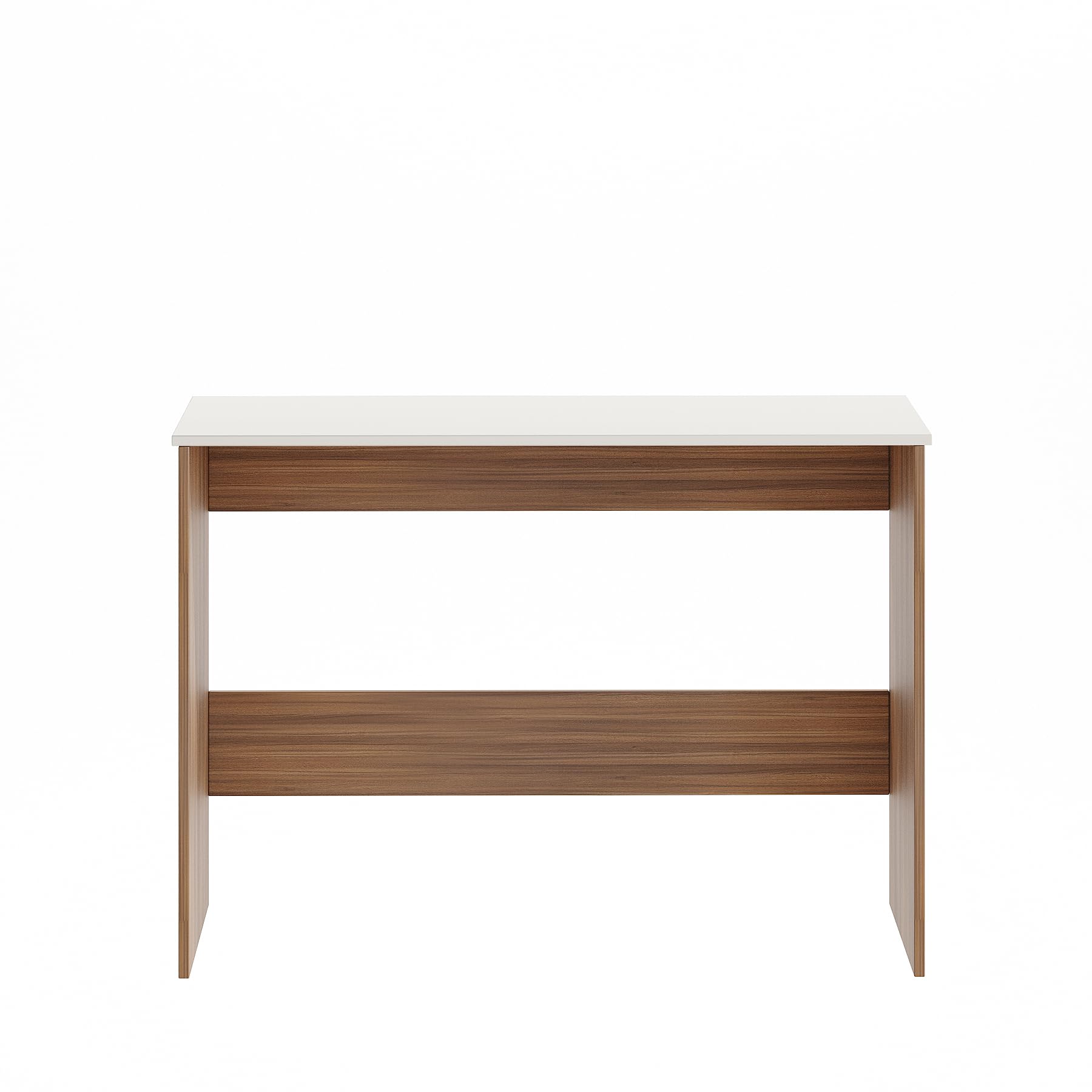Boris Engineered Wood Study Table (Exotic Teak & White) - right_view