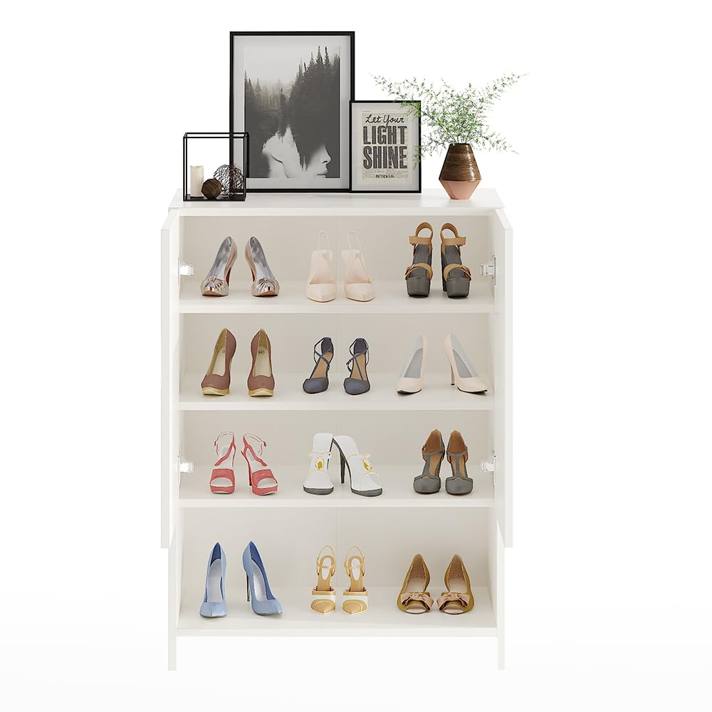 Arbor  Engineered Wood Shoe Rack (White) DIY - top_view