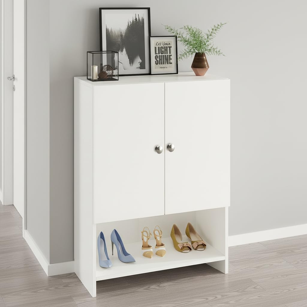 Arbor  Engineered Wood Shoe Rack (White) DIY - right_view