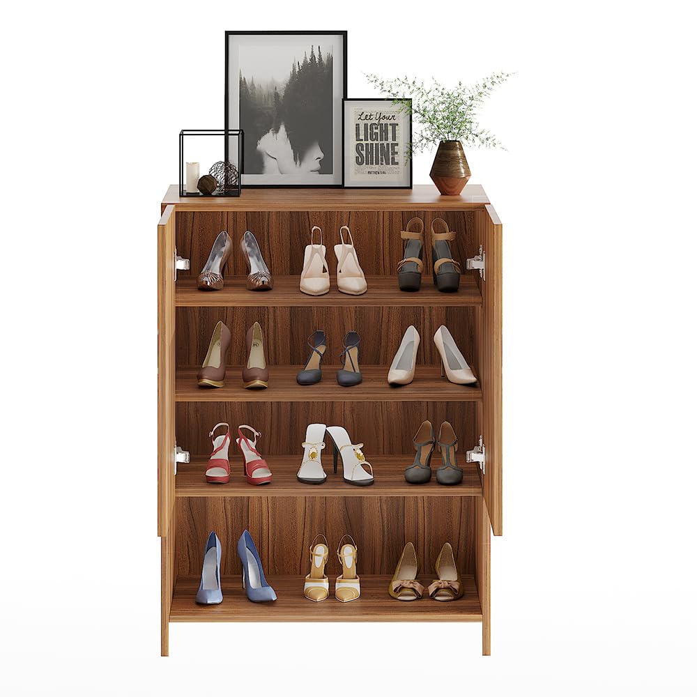 Arbor Wooden Engineered Wood Shoe Rack (Exotic Teak) - left_view