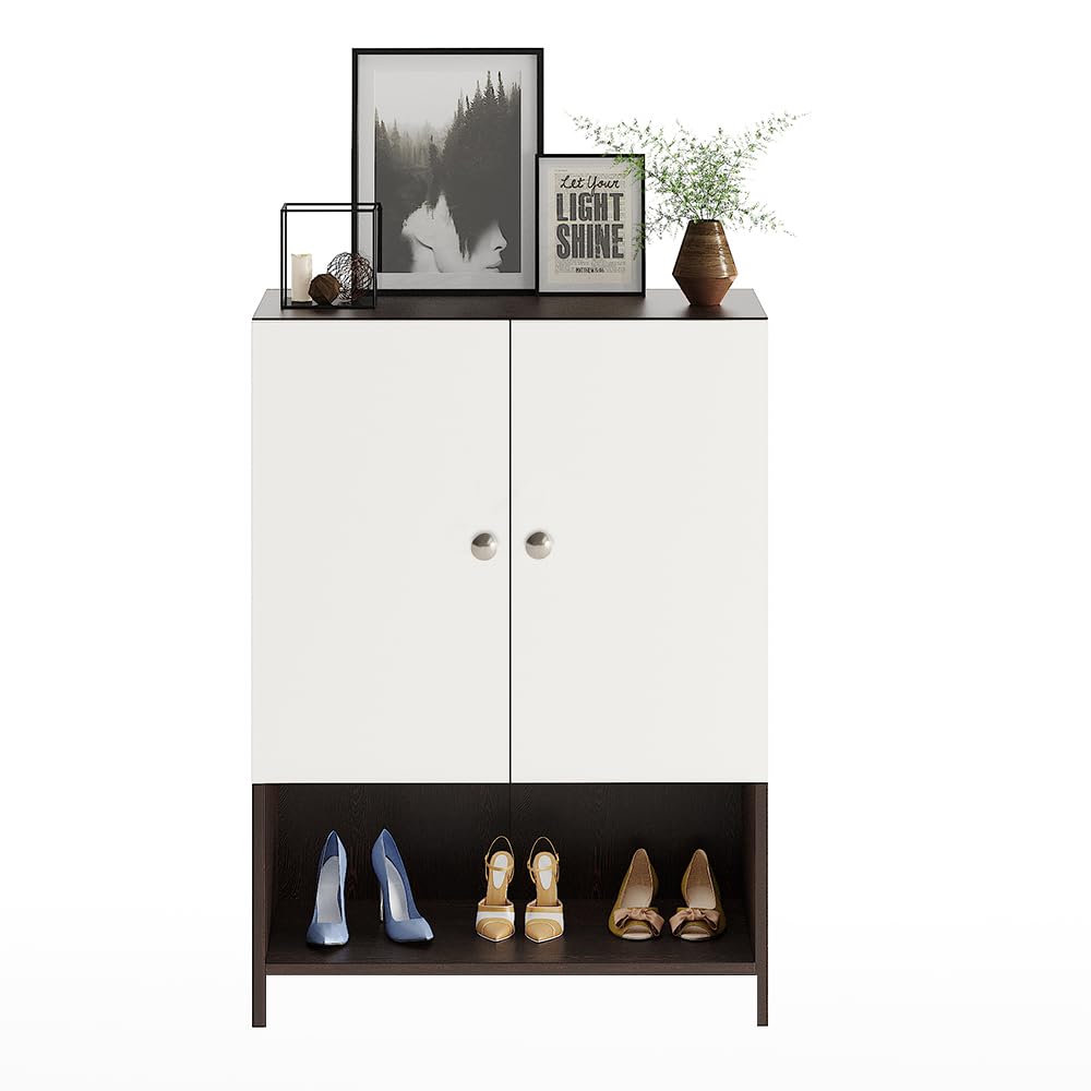 Arbor Wooden Engineered Wood Shoe Rack (Wenge & White) - right_view