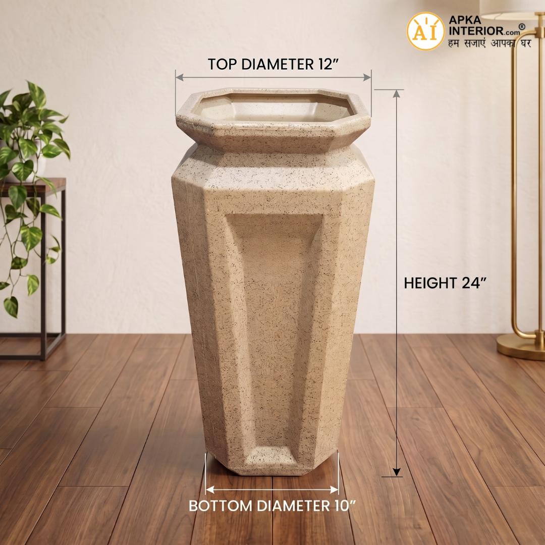 Flora Vase Planter (12x10x24) Inch - front_view