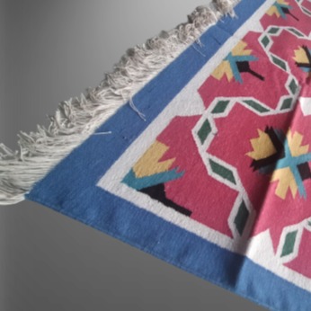 Hand weave Multicolor Rug - front-view