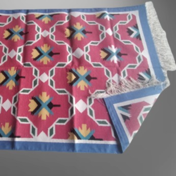 Hand weave Multicolor Rug - rear-view