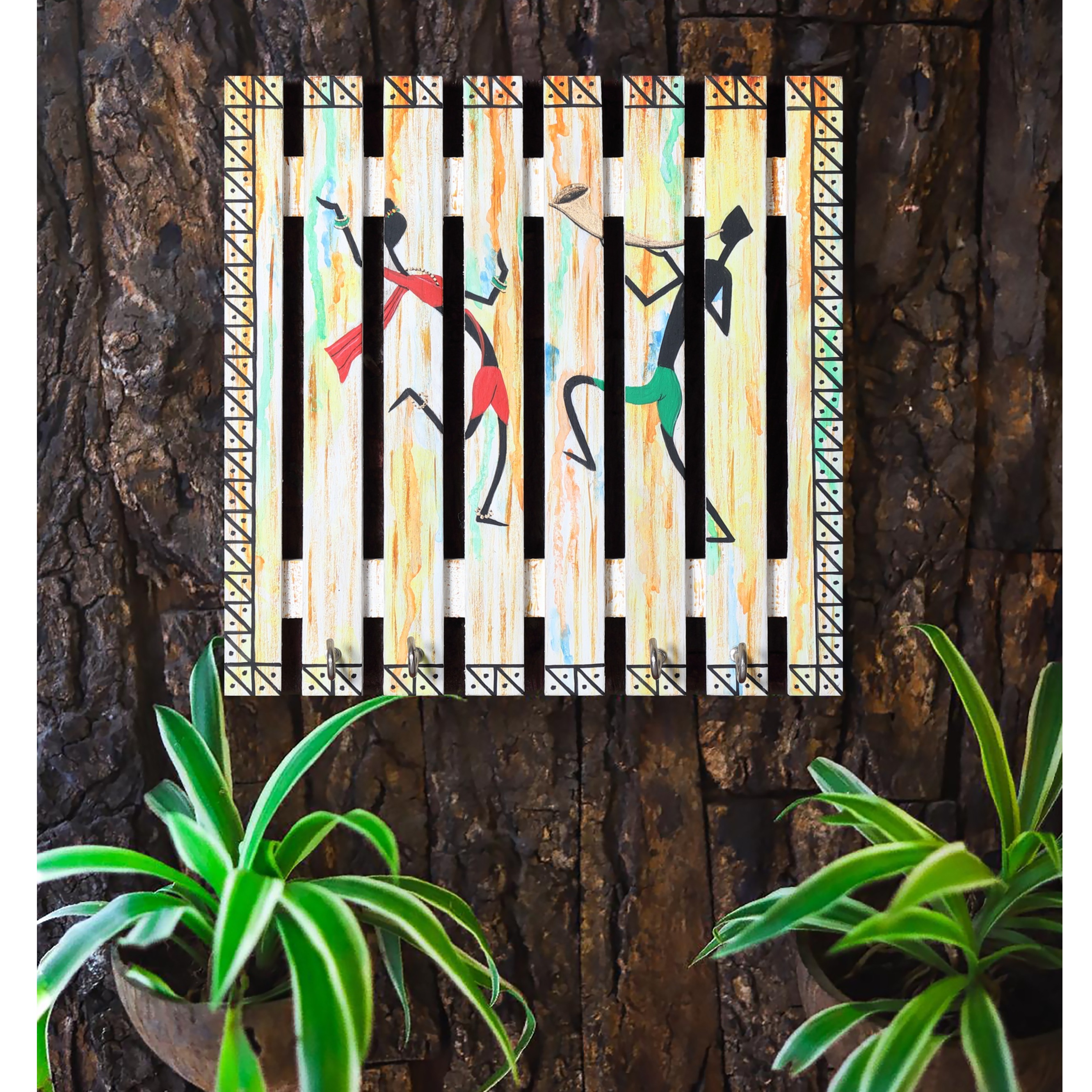 Wooden Picturesque Fencing : (Couple Dancing) - front_view