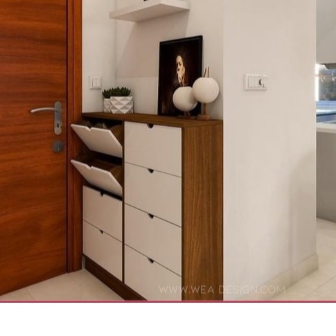 Bergen Plywood Shoe Rack - front_view