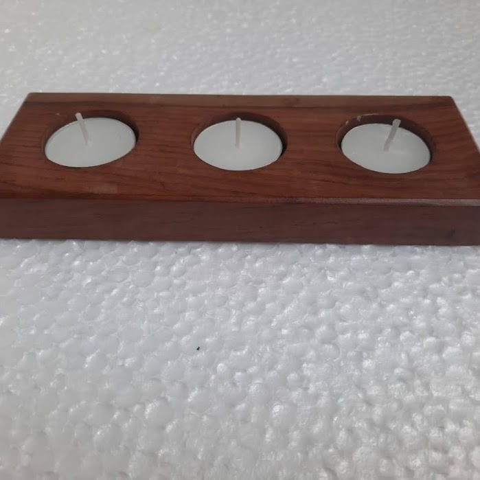 Wooden Tealight Holder - top_view