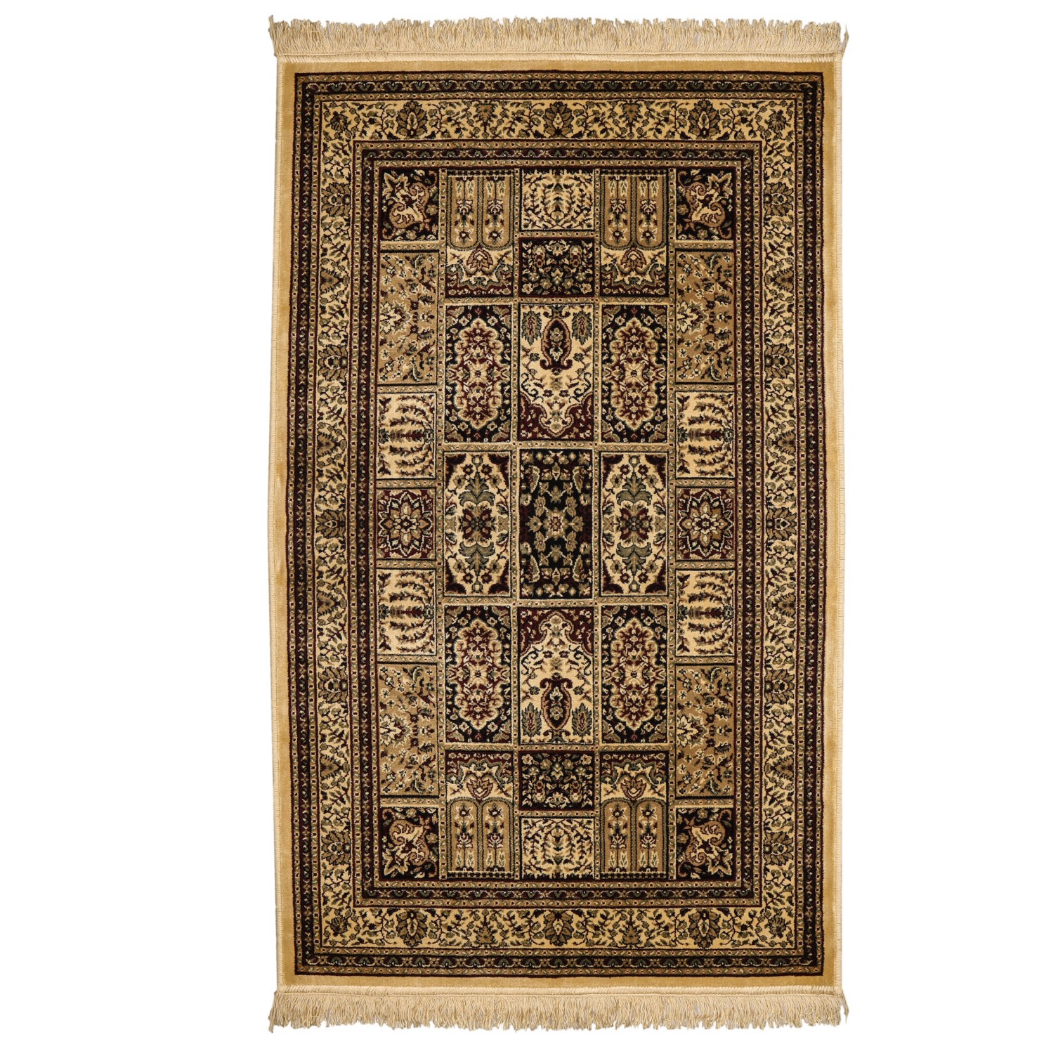 Viscose Carpet, 5x7 SQFT, 6mm Thick Oriental and Traditional Carpet - front_view