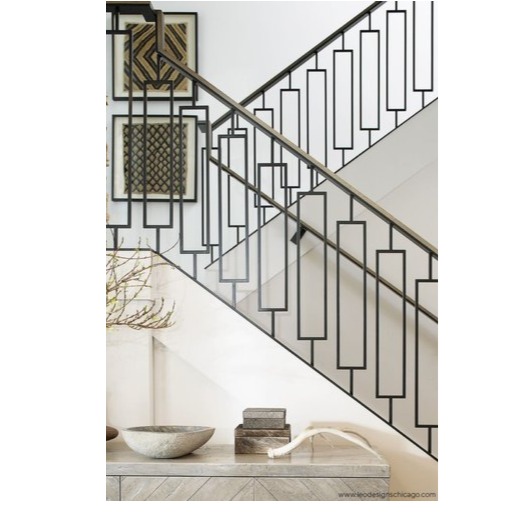 Mild Steel Staircase Railing I 10x0.25x3 foot - top-view