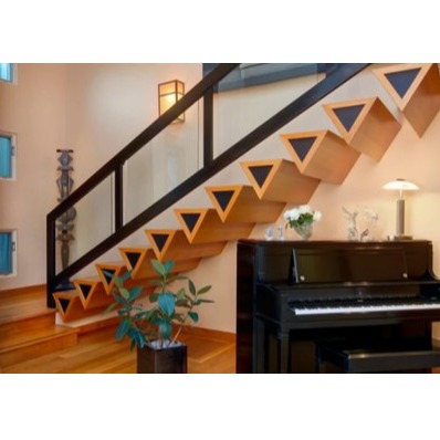 Home Indoor Staircase Railing I 10x0.25x2 foot - top-view