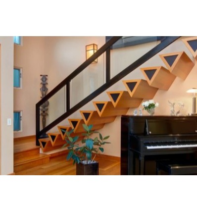Home Indoor Staircase Railing I 10x0.25x2 foot - rear-view