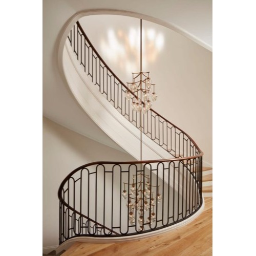 Mild Steel Indoor Staircase Railings I 10x0.3x3 foot - front-view