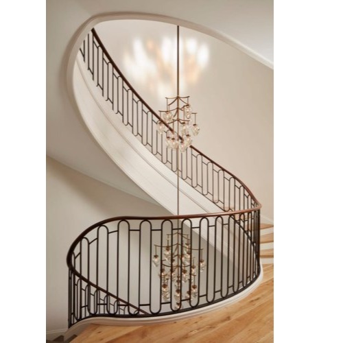 Mild Steel Indoor Staircase Railings I 10x0.3x3 foot - top-view