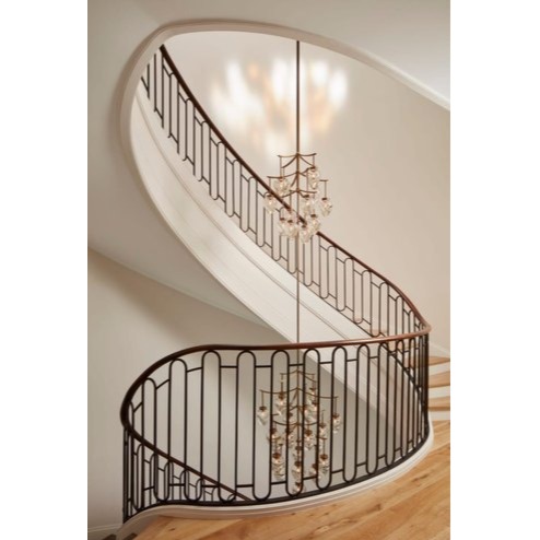 Mild Steel Indoor Staircase Railings I 10x0.3x3 foot - rear-view