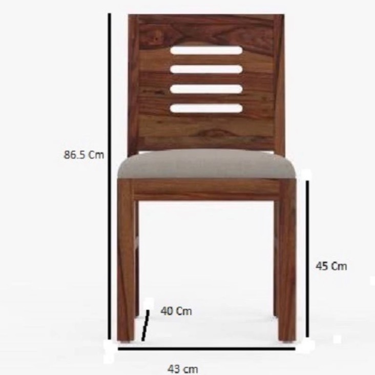Solid Wood Dining table Set (4 Seater) - top_view