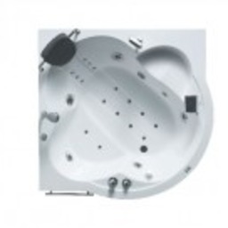 Luxury White Whirlpool Bathtub - front-view