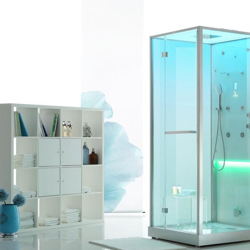Luxury Bath Cabinet/Cubicle with Acrylic Glasses and Computerized Functions - left-view