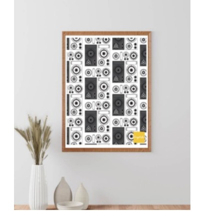 Boombox wall art decor - top_view