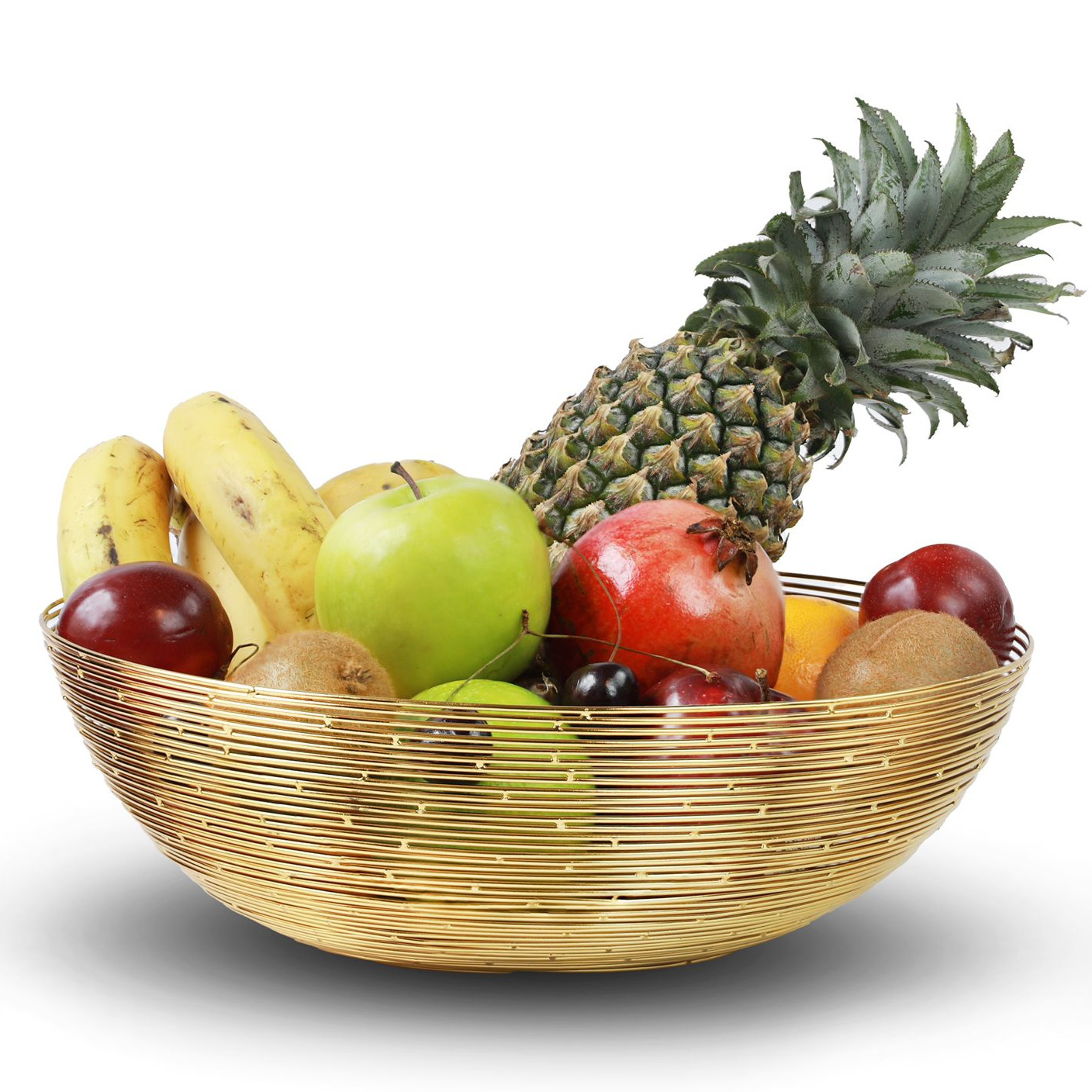 Tuxédo Decorative Gold Basket - left-view