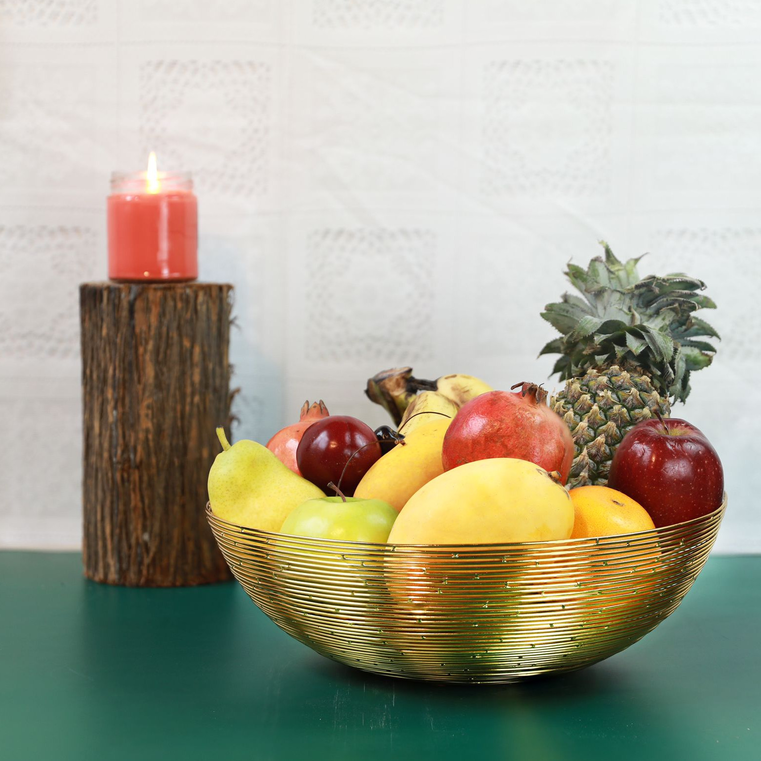 Tuxédo Decorative Gold Basket - right-view