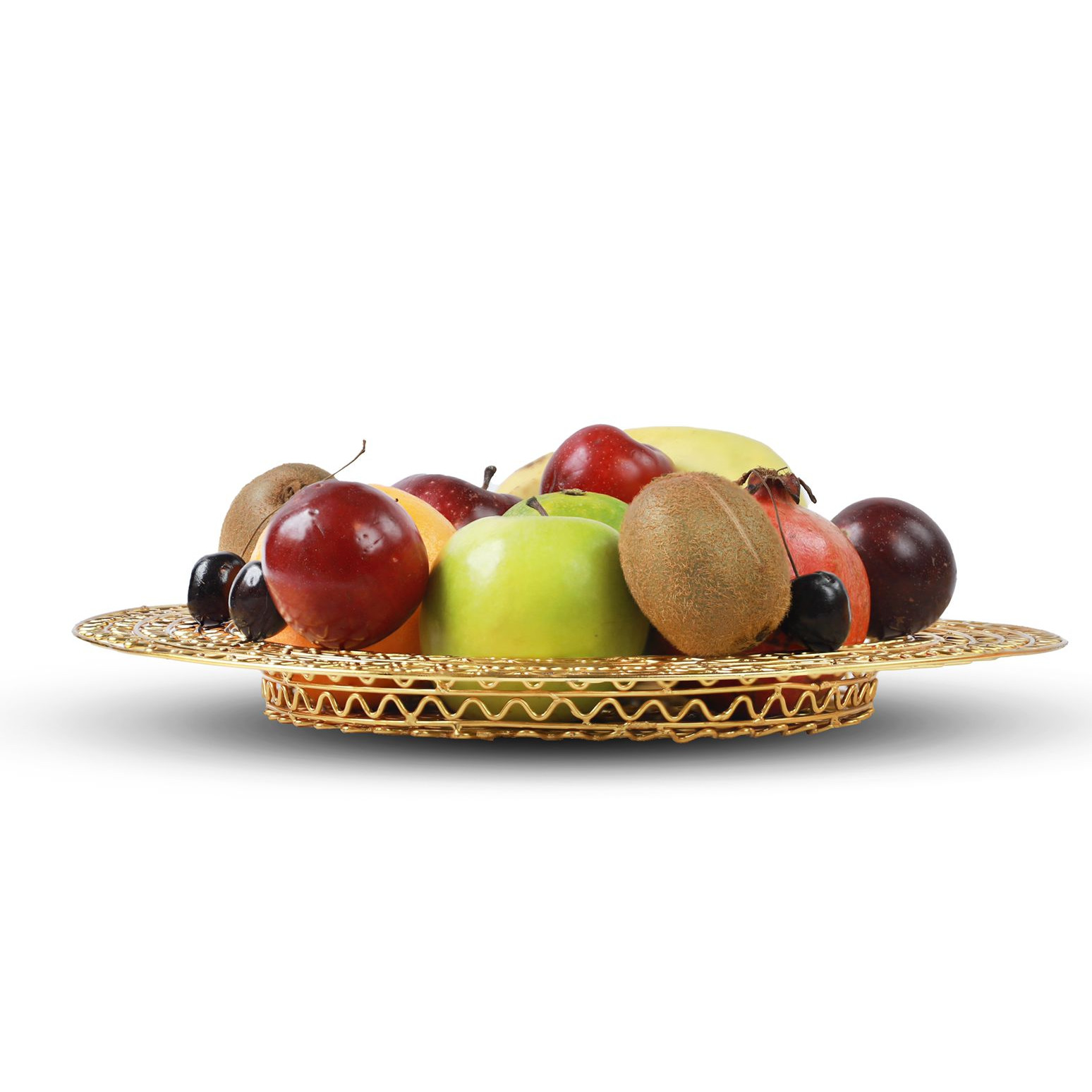 Tuxédo Flat Fruit Steel Basket - right-view