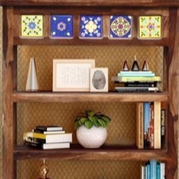 Wooden Bookshelf - front-view