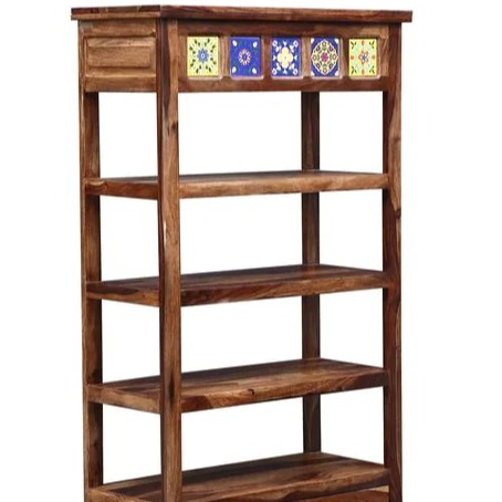Wooden Bookshelf - rear-view