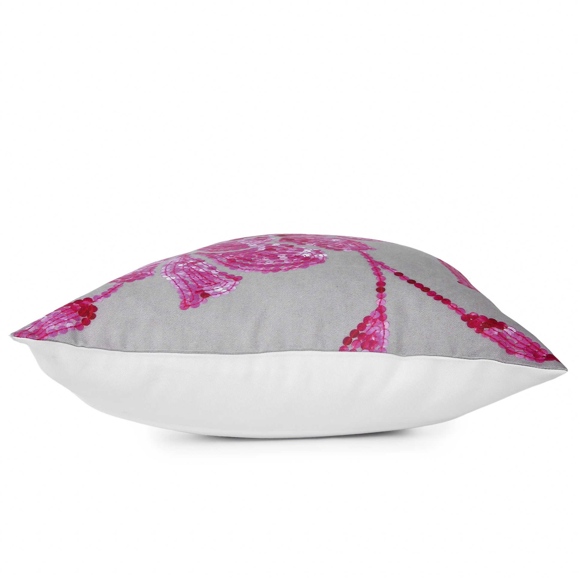 Pink Sequins Digital Print Cushion Cover - left-view