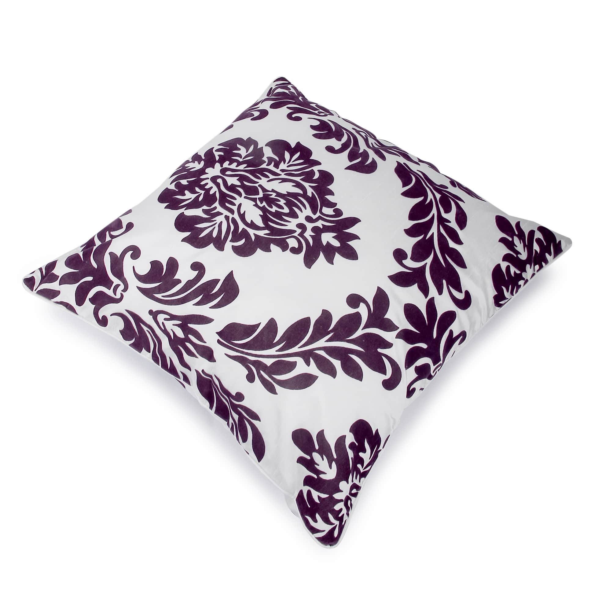 Purple Damask Pillow Cover (Pack of 2) - top-view