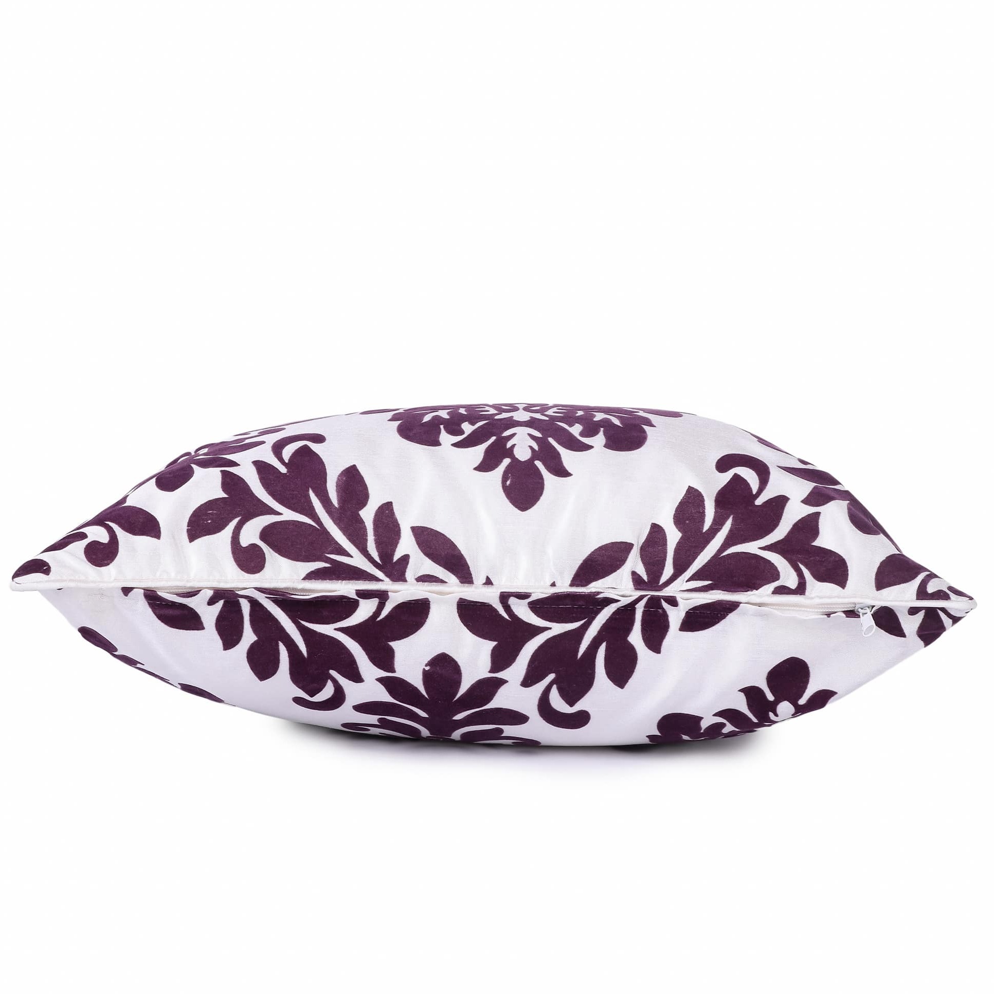 Purple Damask Pillow Cover (Pack of 2) - rear-view