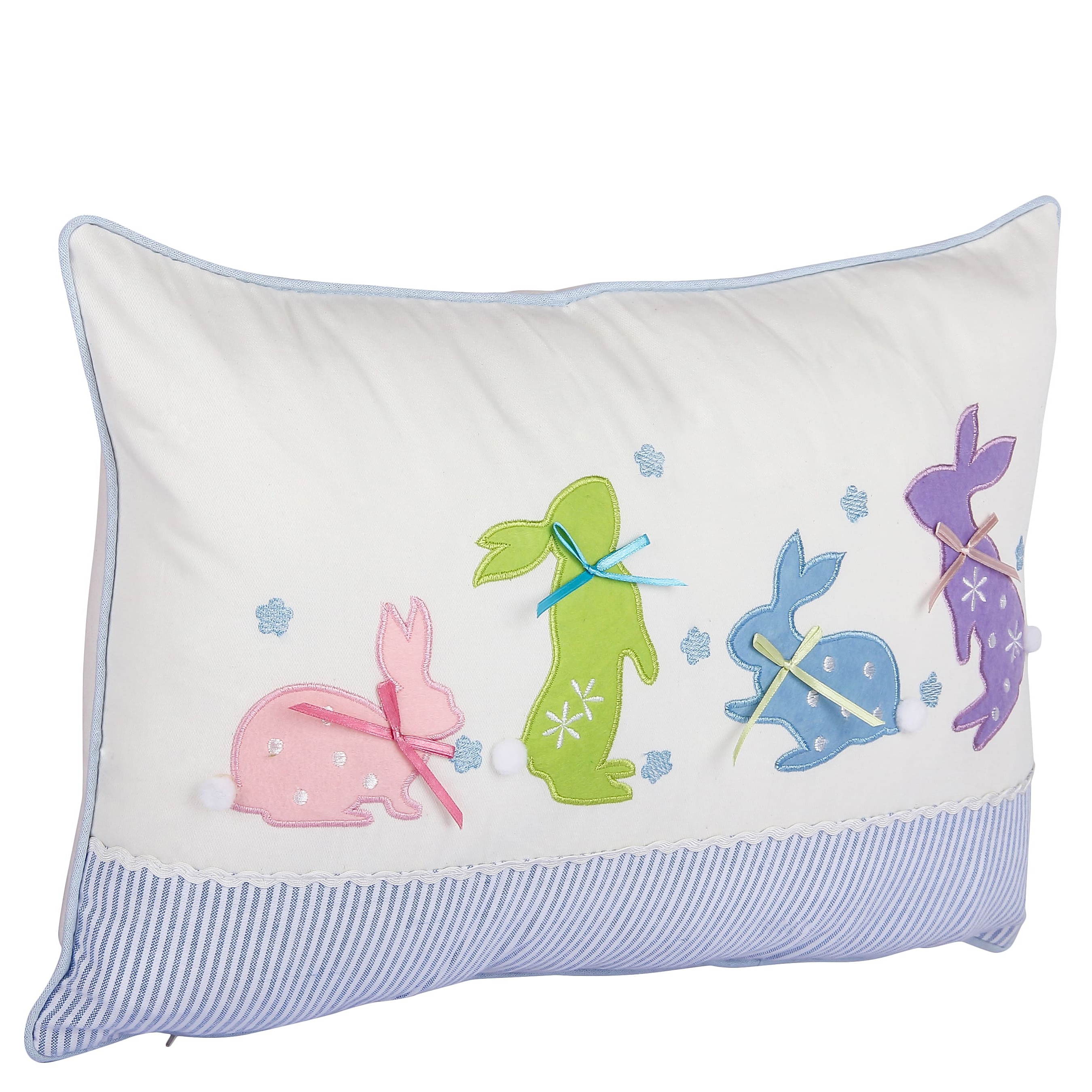 Playful Rabbits Kids Cushion Cover - front-view