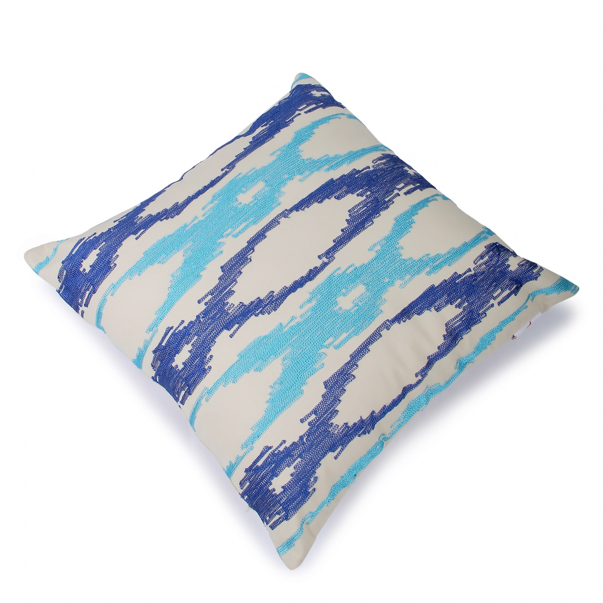 Blue Ocean Waves Cushion Cover - top-view