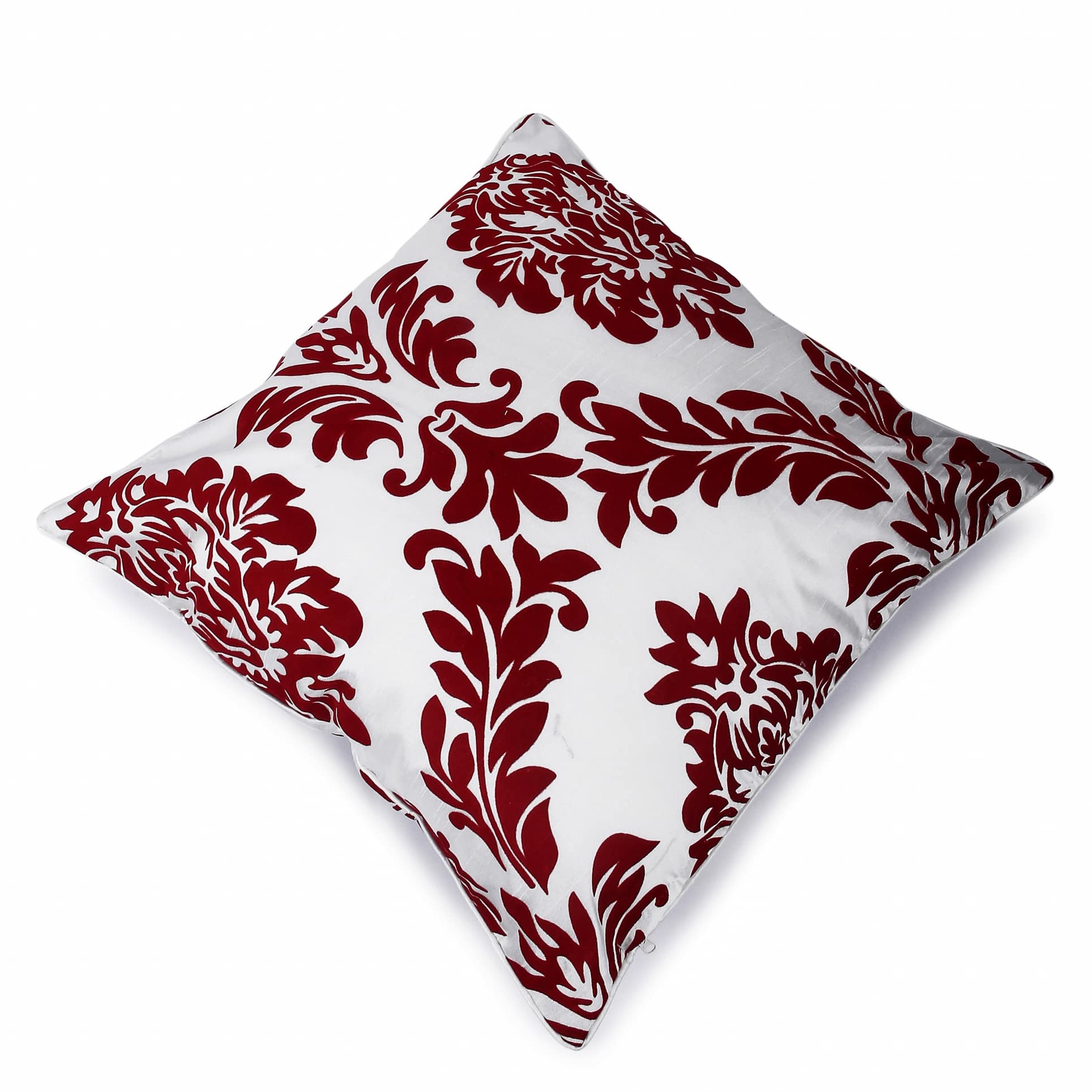 Maroon Embroidery Cushion Cover (Pack of 2) - rear-view