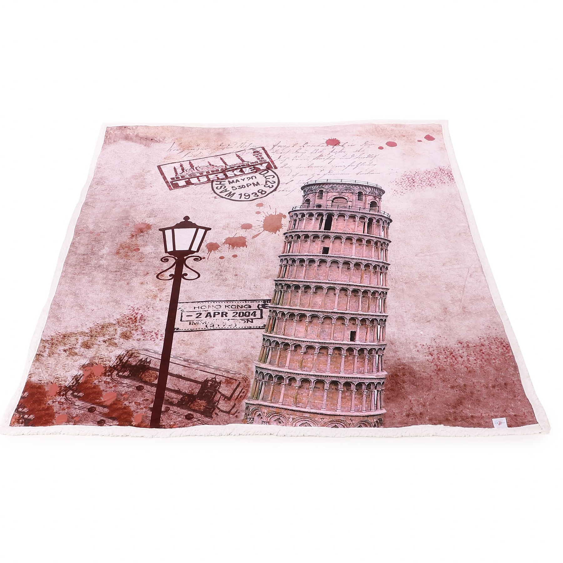 Nomaadi Leaning Tower of Pisa Digital Print(BLanket) - top-view