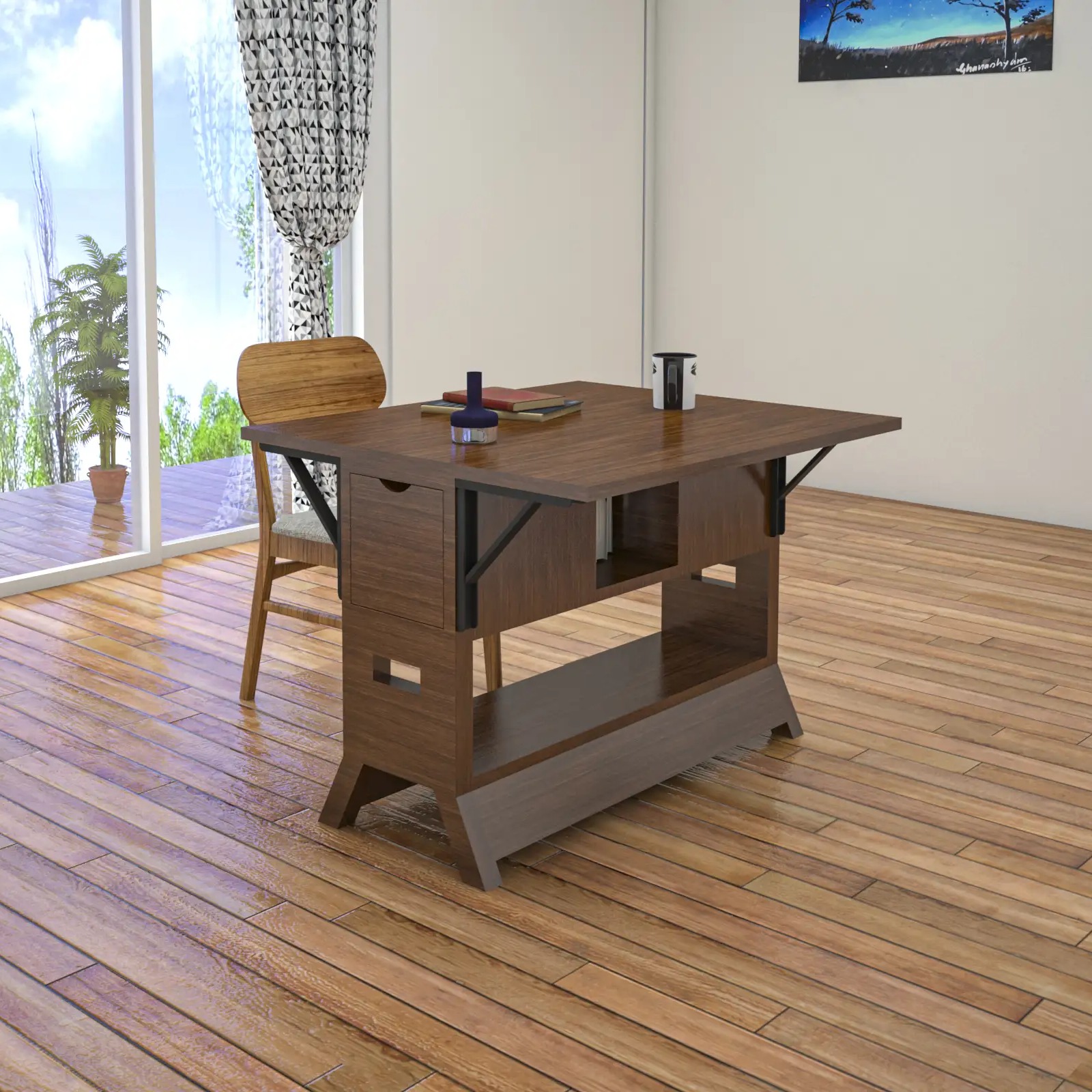 Gwita Foldable Table - front_view