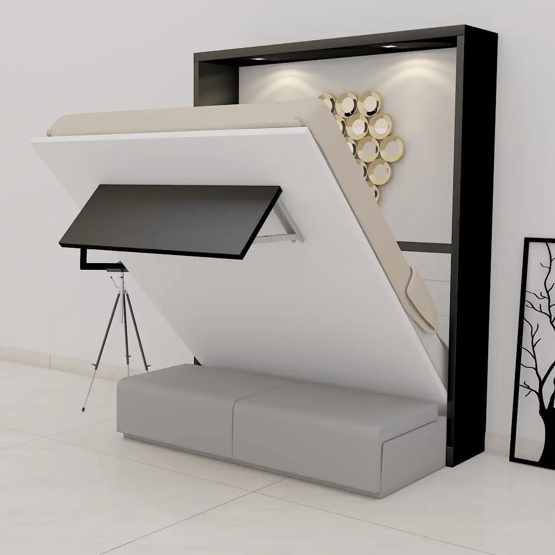 Neptune D Wallbed with Sofa Queen size - front_view