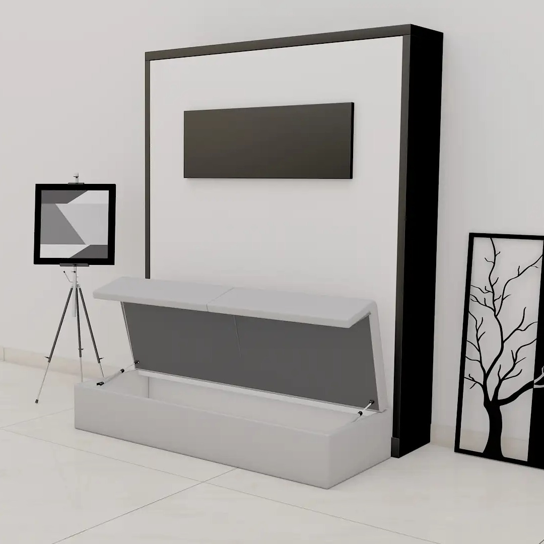 Neptune D Wallbed with Sofa Queen size - left_view