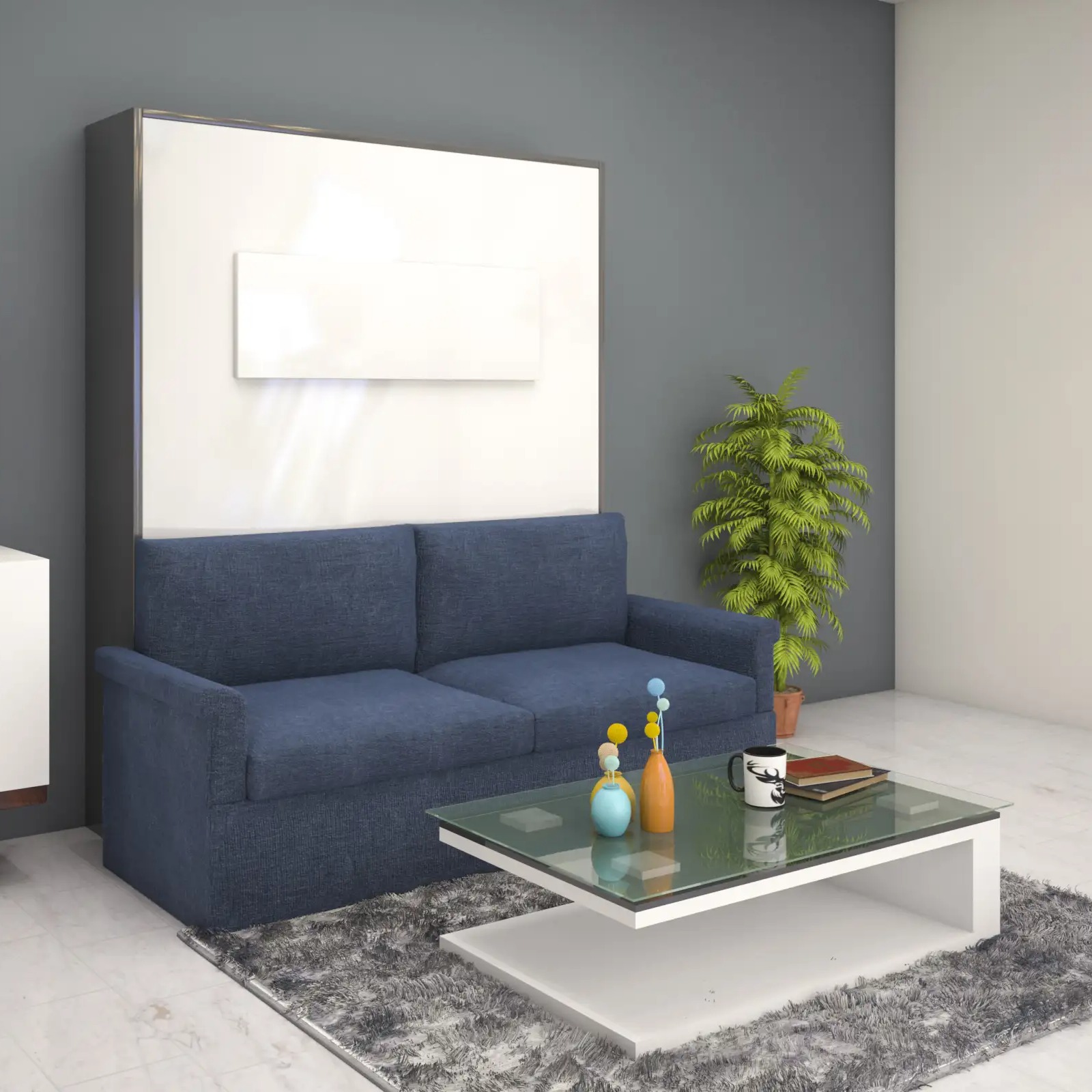 Oliver A Wallbed with Sofa Queen size - top_view